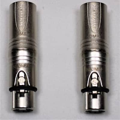 NEUTRIK (2) Two Genuine NEUTRIK NA3M5F 3-Pin XLR Male to 5-Pin XLR Female DMX Adapter image 6