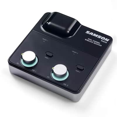 Samson XPD2m 2.4 GHz Dual Channel Wireless Tabletop Receiver System with (2) LM7 Lavalier Mics and (2) DE5 Headset Mics (PXD1 x 2/RXD2M) image 4