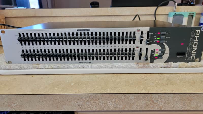 Phonic MQ3600 Dual Channel 31-Band Graphic Equalizer Rack Unit Tested Working Nice Shape image 1