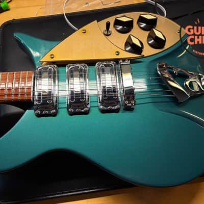 1997 Rickenbacker 325V59 Turquoise Rare Factory Color R Tailpiece OHSC image 13