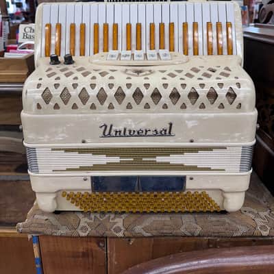 Vintage Universal 120-Bass Piano Accordion - Amber Glitter Keys - Made in Italy image 1