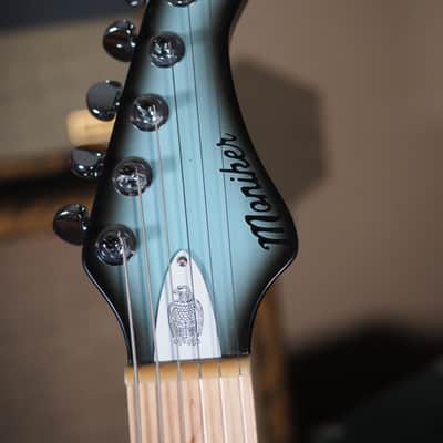 Moniker Custom made 1/1 P90 and HB Modified-Strat-style body Blue black sunburst image 5