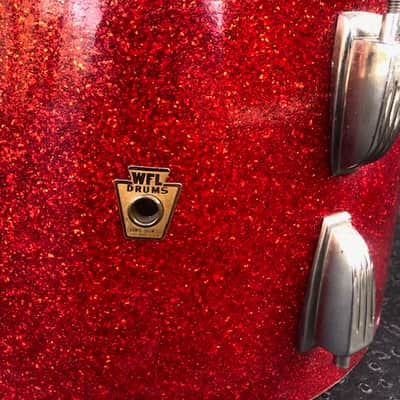 WFL Ludwig 9"x13" tom 1957 Red Sparkle image 3