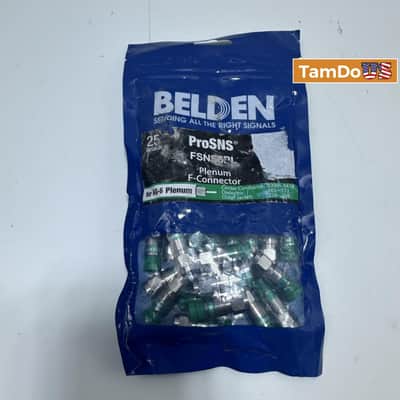 Belden ProSNS FSNS6PL Plenum F-Connector for RG-6 Plenum 25-pack image 1