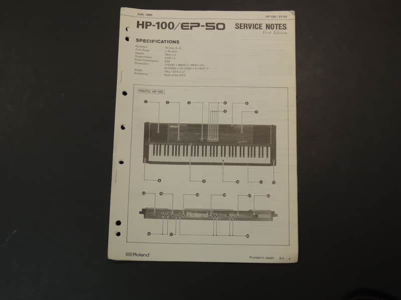Roland HP-100 / SP-50 Service Notes [Three Wave Music] image 1