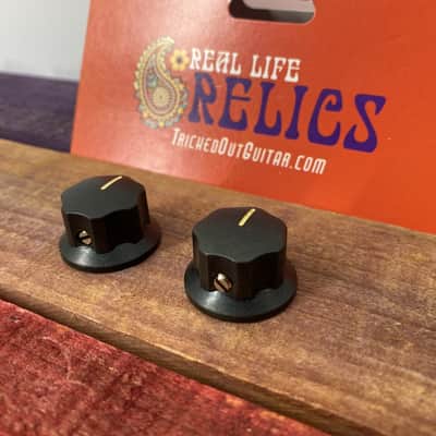 Real Life Relics  Aged Black Jaguar® Mustang® Knobs (Set of 2)    [H6] image 2