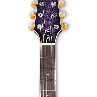 ESP LTD TL-6 Acoustic / Electric Guitar - Purple Sparkle Burst image 3