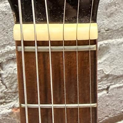 Vintage Teisco May Queen Electric Guitar - Black w/ F-Hole - Rare image 3