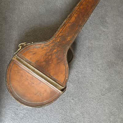 Unbranded vintage zither banjo - possibly W. Tremlett - with vintage leather case image 19