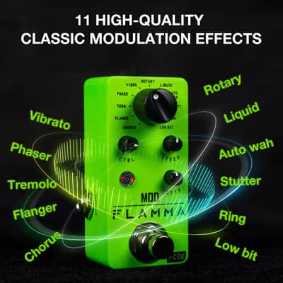 Mini Modulation Guitar Effects Pedal – Chorus, Flanger, Tremolo, Phaser & Vibrato image 2