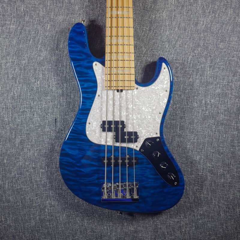 2021 Sadowsky NYC Vintage 5 Custom / Transparent Blue Quilt P/…