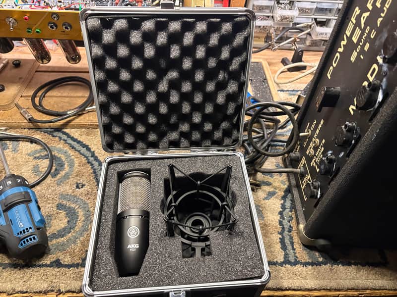 AKG P220 Large Diaphragm Cardioid Condenser Microphone 2010s - Black image 1