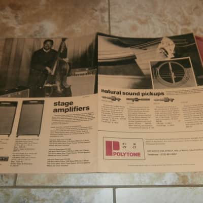 Vintage Circa Late 1970's Polytone Amplifier & Pickups Catalog! Original Paperwork, Case Candy! image 3