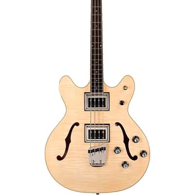 Guild Starfire Bass II Flamed Maple Short-Scale Semi-Hollow Electric Bass Guitar Regular Natural image 1