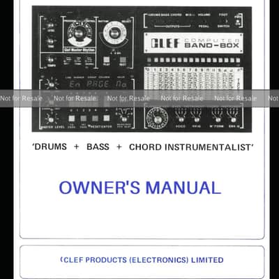 Clef Band-Box Owner's Manual image 8