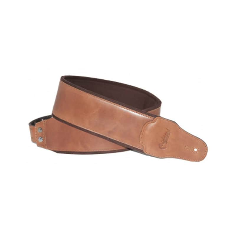 Right On Straps Bassman Series Smooth Woody Leather Guitar Strap image 1