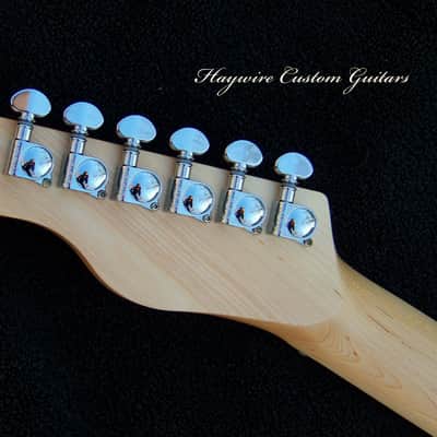 XX-Large 1-7/8" Wide (48 mm)Neck Brent Mason Style Nashville Tele-Butterscotch Blonde Ash + Maple/Ebony 12" Radius Neck+ Light 6.1 lb. Weight +7-Way Switch+ Frets Leveled, Crowned and Polished + Humbucker+Tortoise Guard and 406C Grover Locking Tuners! image 4