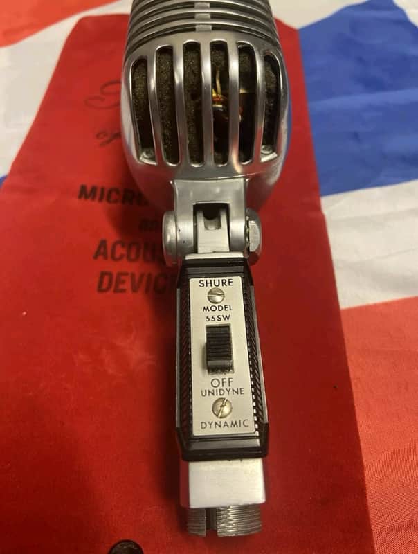 VINTAGE Shure 55SW 1960s microphone and lead- Metal image 1