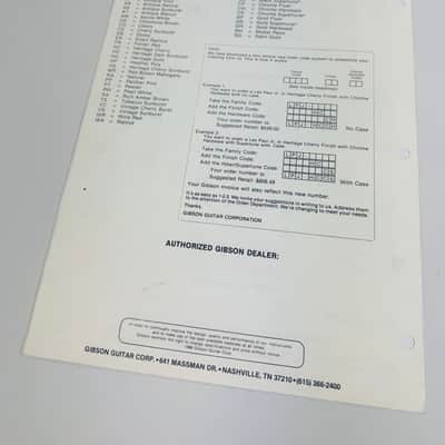 Gibson & Epiphone Suggested Retail Price Lists 1986 image 5