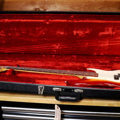 1984 Fender American Standard Precision Bass +OHSC Rosewood Fretboard USA - Sienna Sunburst CLEAN! 20179 image 4