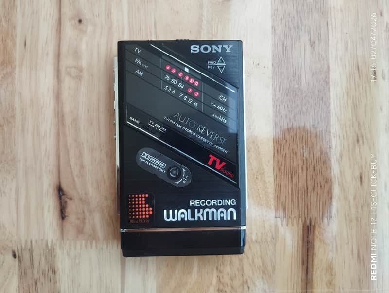 Sony WM F202 1986 - Sony recorder radio Cassette Walkman WM F202 black Cassette player working image 1