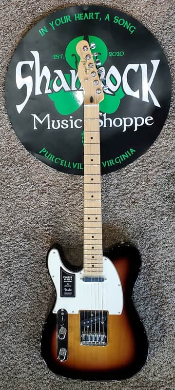 2022 Fender Player Telecaster Left-Handed w/ Maple Fretboard - 3-Color Sunburst image 1