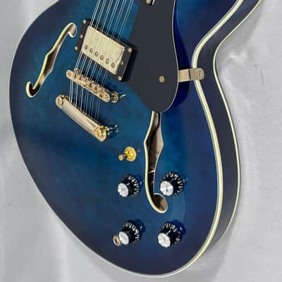 Olson 12 String Semi-Hollow Electric Guitar - Blueburst image 8