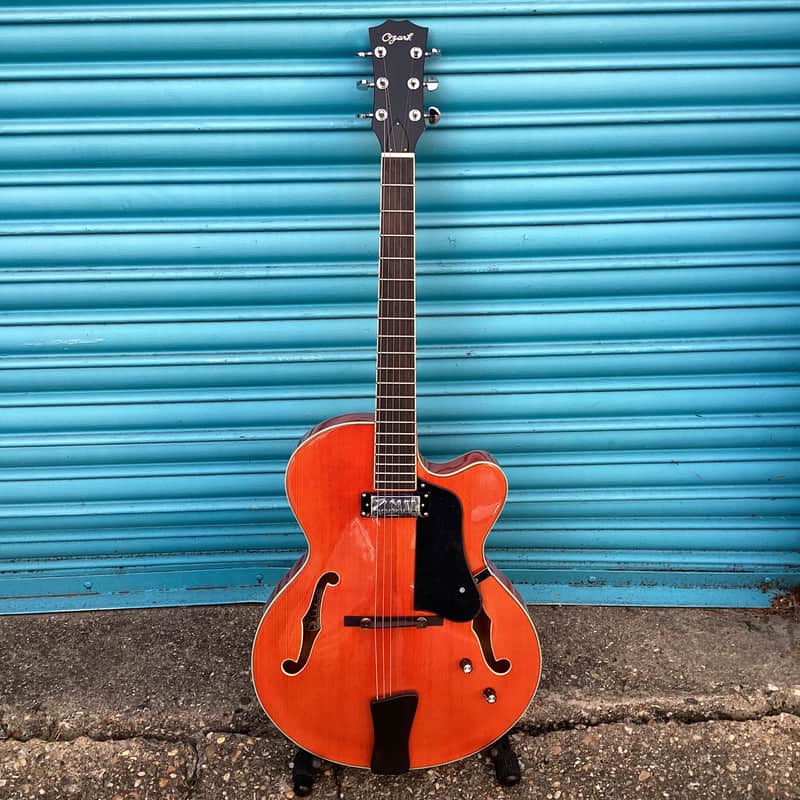 Stentor Ozark Jazz Archtop Guitar in Orange Finish Finish