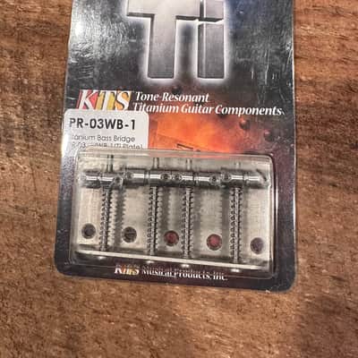 KTS PR-03WB-1 Bass Bridge With Standard Saddles For Jazz Bass - TITANIUM image 1