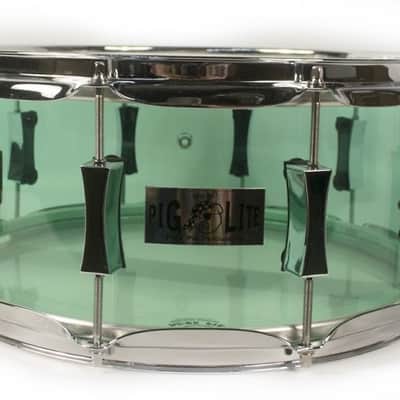 Pork Pie P65 X14 Placb 6.5 X14" Pig Lite Acrylic Snare, Coke Bottle image 2