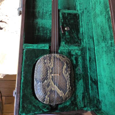 Da Sanxian Traditional Chinese plucked string instrument Rosewood Snake Skin 三弦 image 15