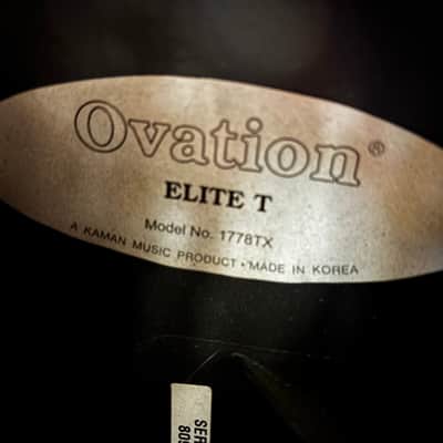 Ovation 1778TX Elite Black Acoustic Electric Guitar image 2