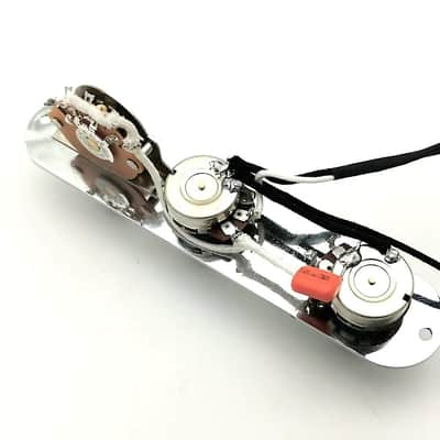 Full Alpha Size Potentiometers orange cap, TELE Guitar Wiring Harness Prewired TELE ASSEMBly Unit image 2