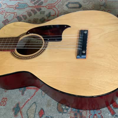 Vintage 1960s-70s 319 Harmony Atomic Logo Parlor Guitar OM Minty PLAYER ! image 7