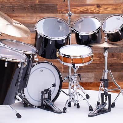 GRETSCH USA CUSTOM 7 PIECE PHIL COLLINS REPLICA CONCERT TOM DRUM KIT, NITRON BLACK (PRE-LOVED) image 6