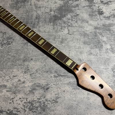 Real Life Relics Aged Jazz Bass® Neck Replacement Block Inlay Markers Roasted Flame Maple/Rosewood JBRMRFB #2