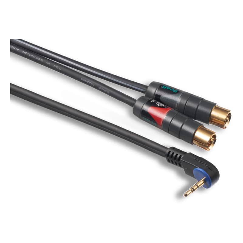 Mogami 3.5mm TRS Minijack to 2 x Phono RCA Cable - 1M (3.5S-29650-2PH-1) image 1