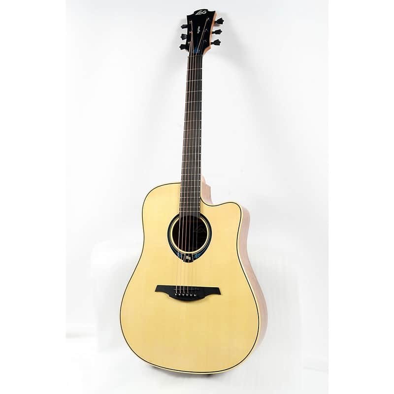 Lag Guitars Tramontane HyVibe THV20DCE Dreadnought Acoustic-Electric Smart Guitar Regular Natural image 1