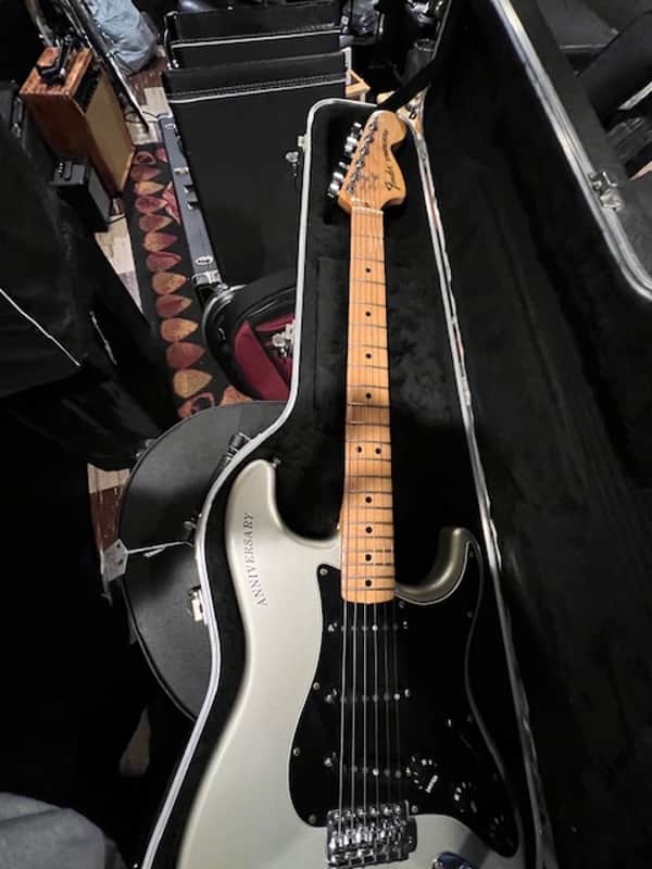 Fender 25th Anniversary Stratocaster Body 1979 - Silver over White Pearlescent image 1