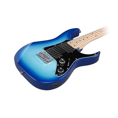 Ibanez GRGM 6-String Solid Body Electric Guitar, Right-Handed, Blue Burst Finish, Mini Size, 24 Frets image 6