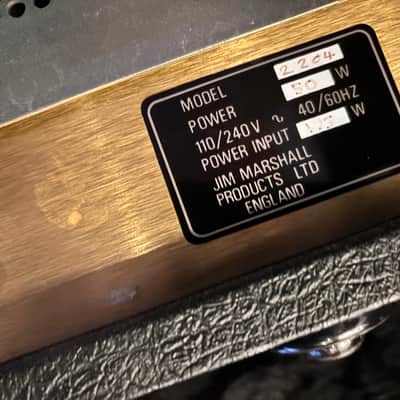 Marshall JCM 800 Lead Series Model 2204 50 Watt Master Volume Mk2 Head 1981 - 1988 - Black image 8