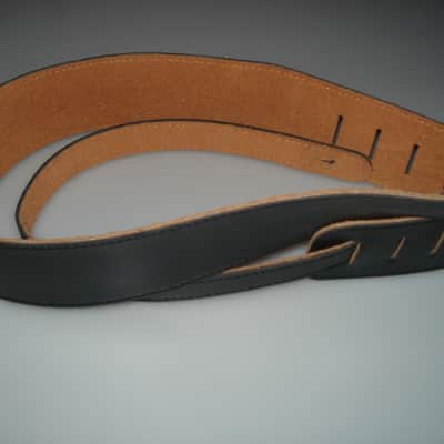 New Black Leather Guitar Strap image 2