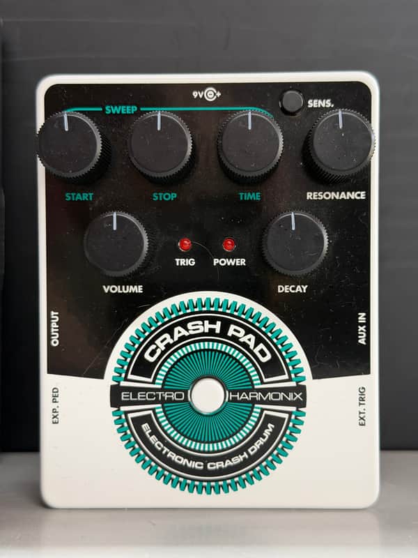 Electro-Harmonix Crash Pad Analog Drum Synth With Box 2015 - Present - Black / White / Teal image 1