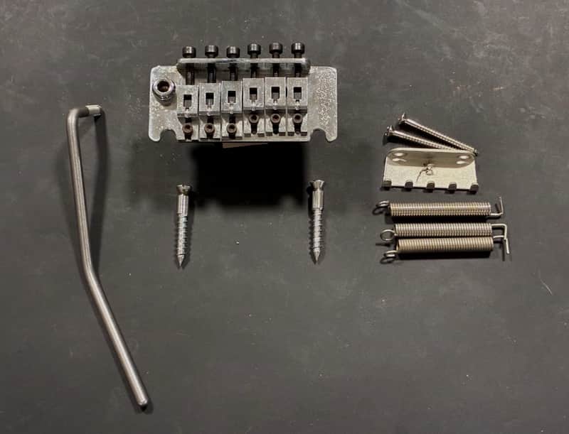 FLOYD ROSE® MADE IN GERMANY 80's CHROME "NFT" TREMOLO WITH MOUNTING HARDWARE. image 1