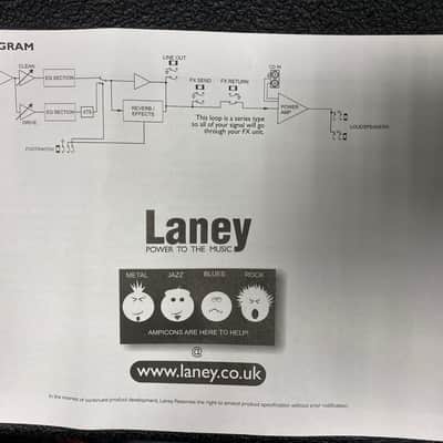 Laney LX120H guitar amp head 120W image 10
