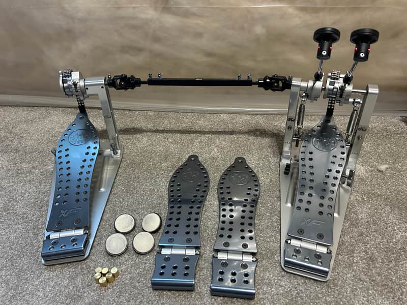 DW DWCPMCD2XF Machined Chain Drive Double Bass Drum Pedal with Extended Footboard & Shortboard image 1