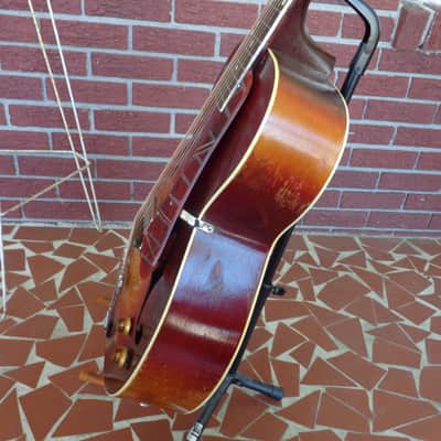 1930's Kay Baritone Archtop Guitar - B Tuning - Acoustic Electric - X Wide Fretboard - Period Case image 10
