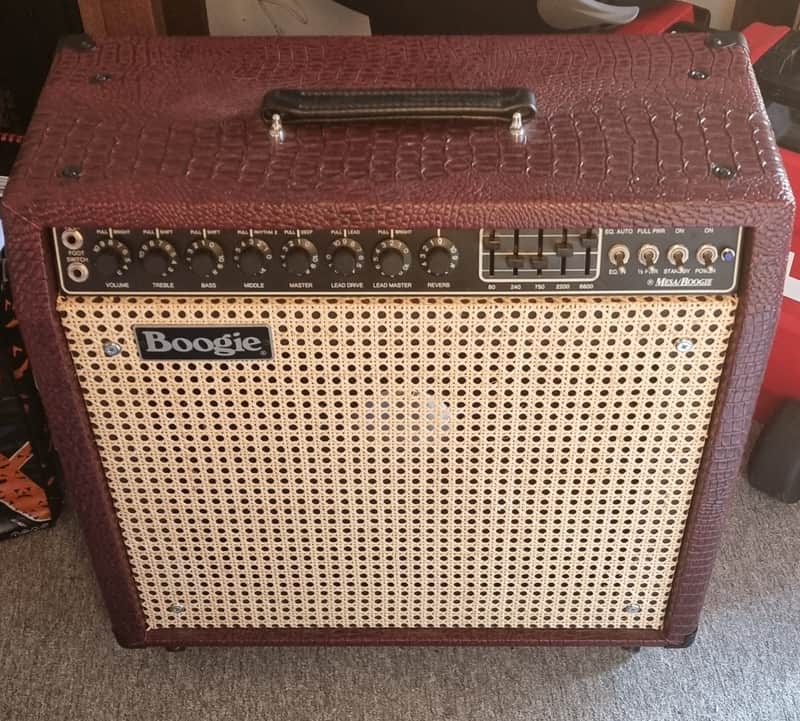 Mesa Boogie Mark 3+ Mark III+ Coliseum Simul-Class 1x15 Combo mid-80s - Wine Crocodile Tolex Finish image 1