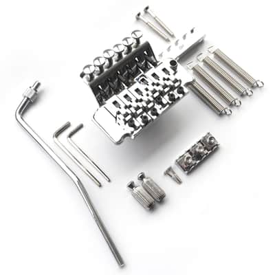 Left Handed Floyd Rose Licensed Tremolo System - Double locking - Full Kit - Chrome image 1