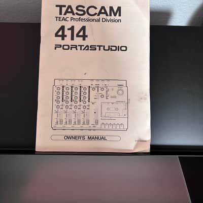 TASCAM Portastudio MK I 414 4-Track Cassette Recorder 1990s Blue + Original Owner’s Manual image 4